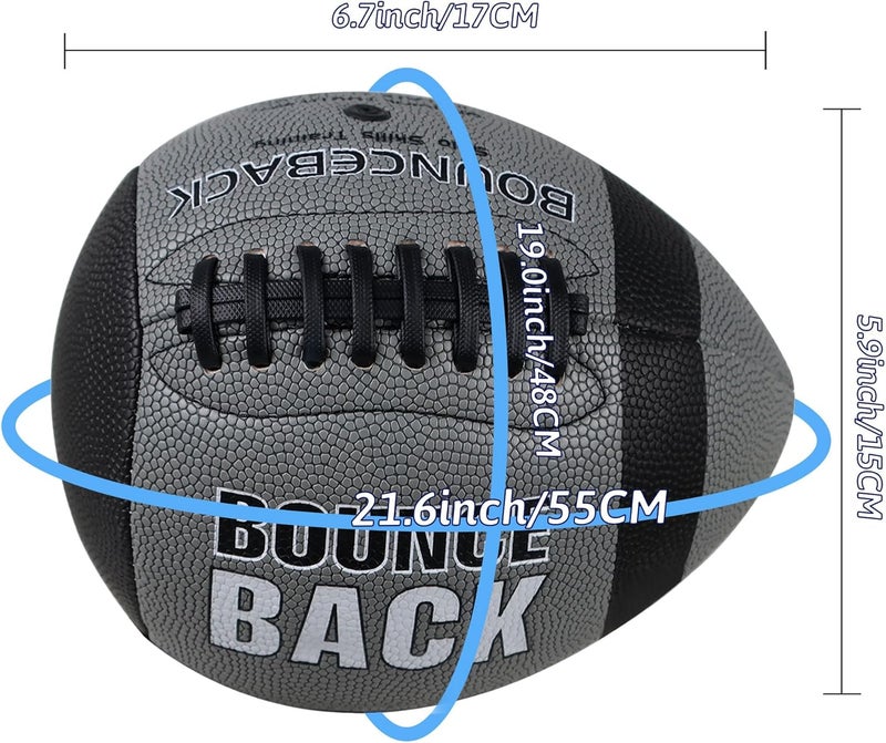 BOUNCEBACK Soft Leather Training Football, Youth Size & Official Size, Fatherless PU PassCatch Solo Enhancing Passing Catching(with Pump) - Image 5